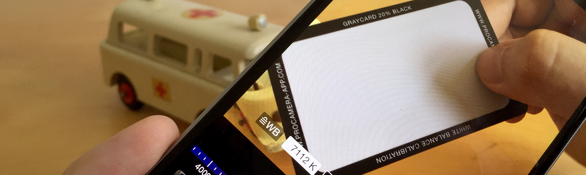 ProCamera Graycardcalibration with ProCamera GrayCard