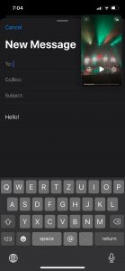 ProCamera PiP mode multitasking mails