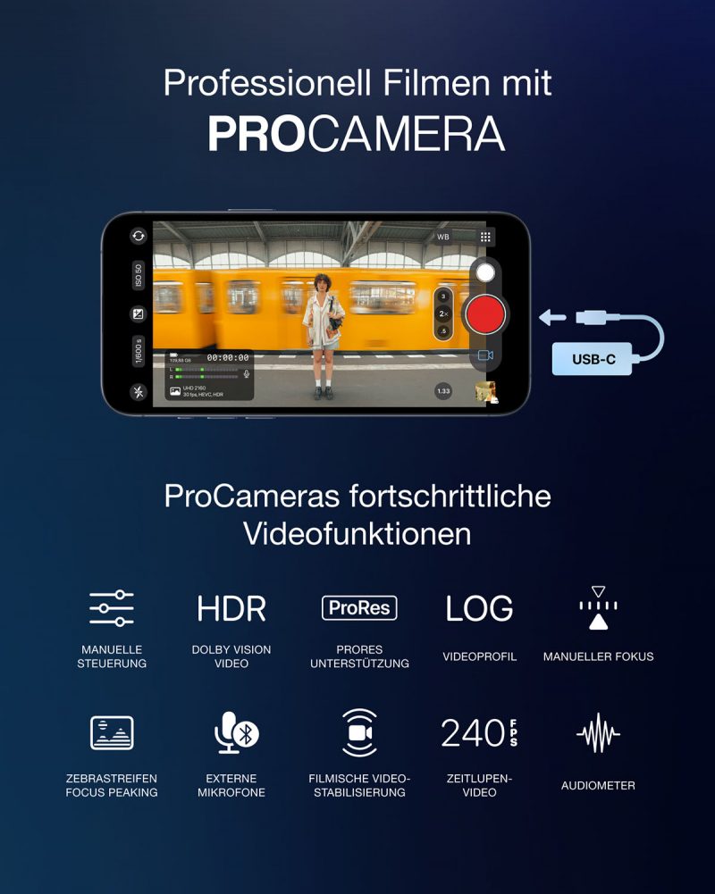 Professionell Filmen mit ProCamera: ProRes Log Video auf dem iPhone