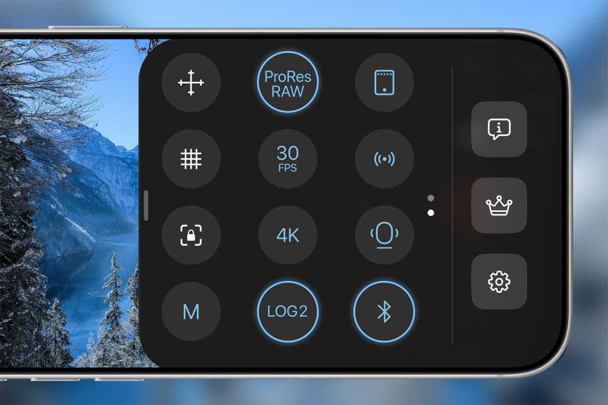 ProCamera ProRes RAW Video - Control Panel